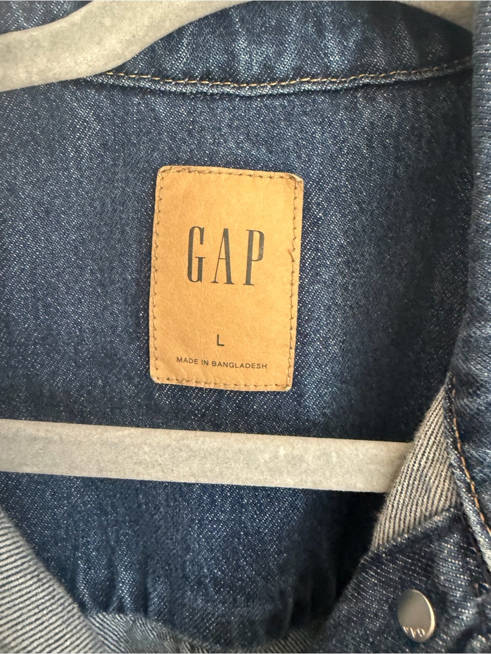 GAP Blue Denim Belted Jean Jacket - Picture 2 of 8